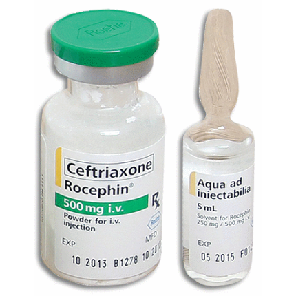 ROCEPHIN Ceftriaxone 500mg Powder for IV Injection 1's price in the ...